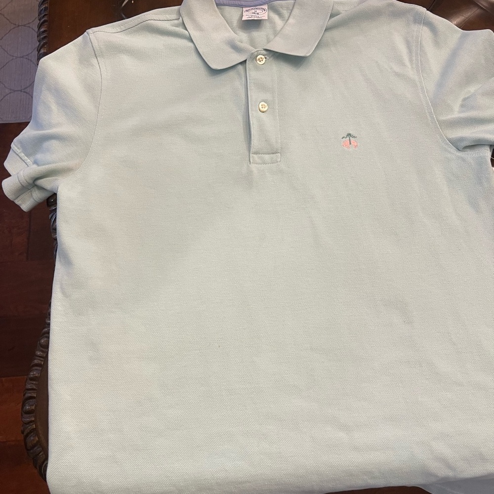 Brooks Brothers Pastel Green Men Polo shirt size Medium